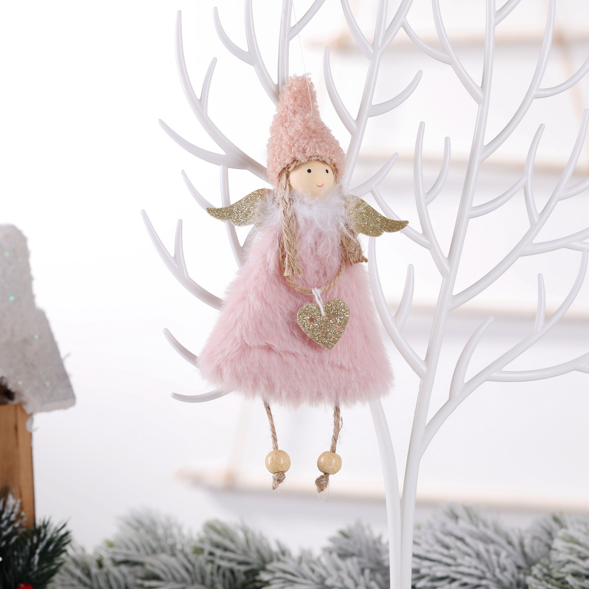 Wholesale Love Angel Cross Border Plush Girl Christmas Decoration